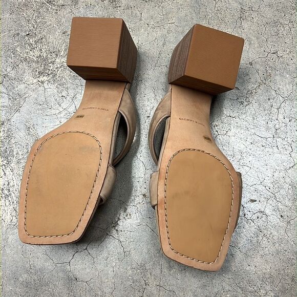 Vince Camuto, beige suede heels  - Picture 5 of 5